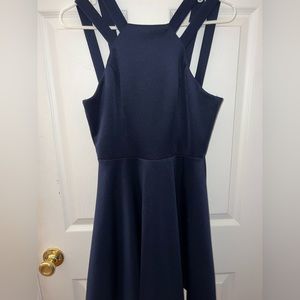navy blue semi-formal dress